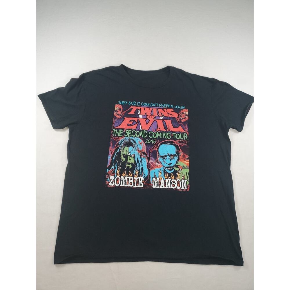 TWINS OF EVIL GRAPHIC T SHIRT Zombie MANSON Size XL
